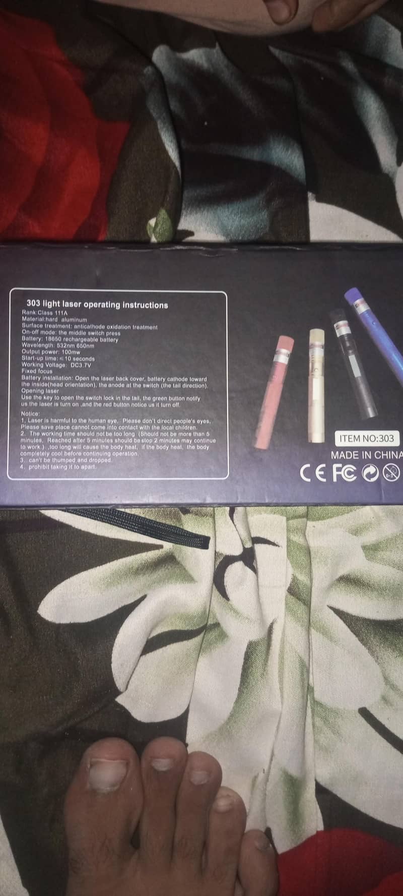 High Green Laser pointer With box new 3