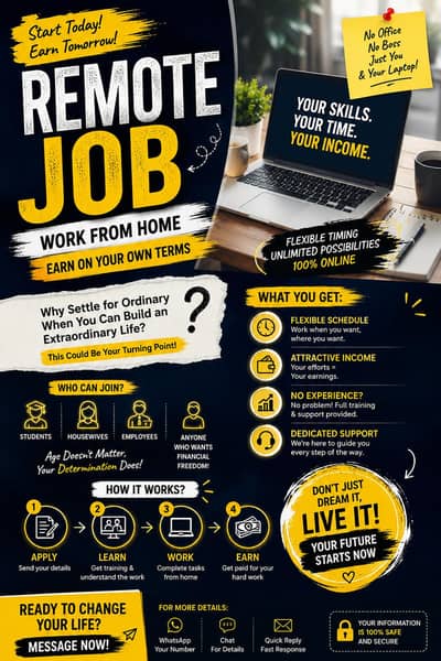 Work From Home – Online Job Opportunity