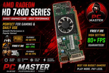 AMD RADEON HD 7400 Series Graphics card for sale best for Pubg Free