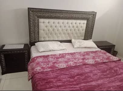 King size bed set with side tables dressing table and wardrobe