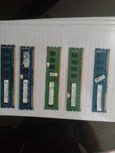 5 sticks of ram ddr3 4gb used can be sold separately