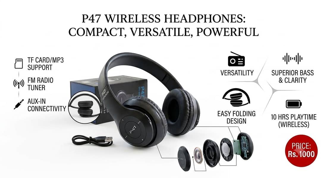 wireless Bluetooth headphone 1