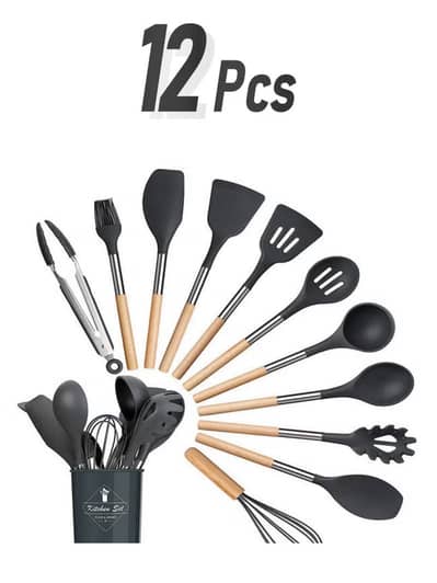 Brand new 12 Pieces Silicone Cooking Kitchen Utensils Set,