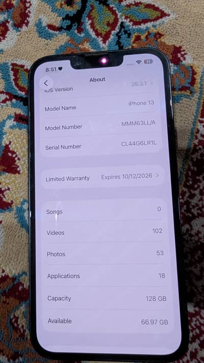 Apple iPhone 13 : 128Gb : JV :