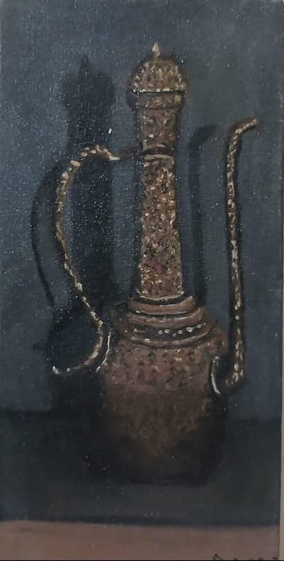 Original Morrocan Vase Oil Painting (6x12 Inches)