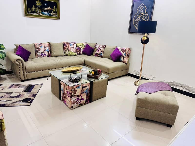 L shape full sofa set 0