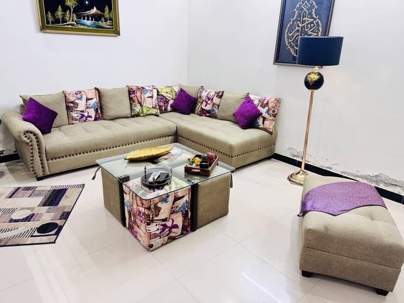 L shape full sofa set 3