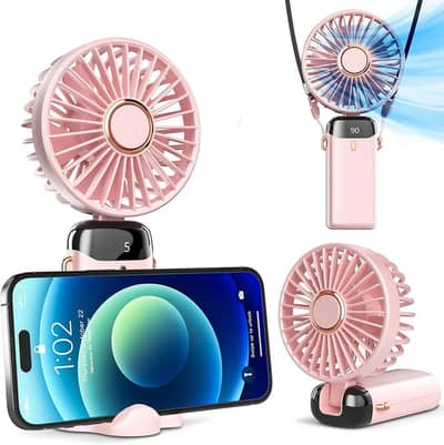 Easy to use rechargeable fan+mobile stand