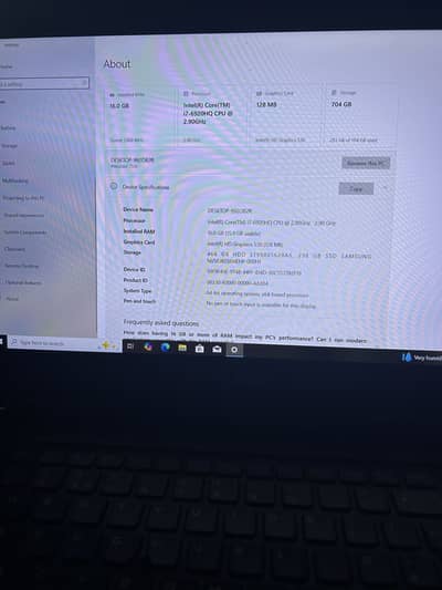 Dell i7-6920HQ CPU