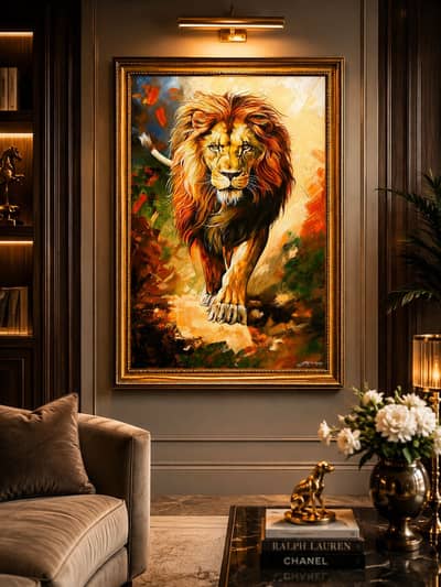 Lion painting