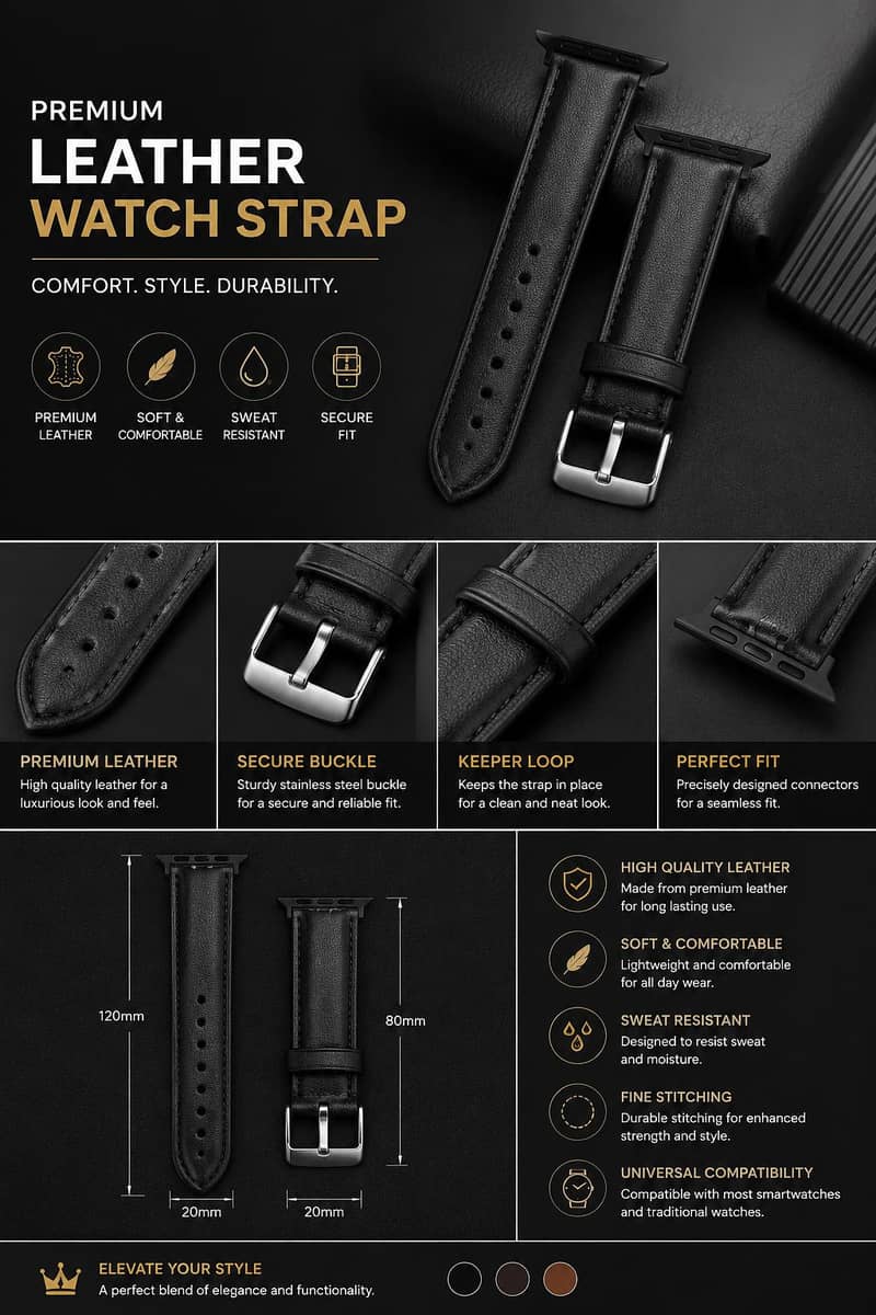 Premium leather strap 0