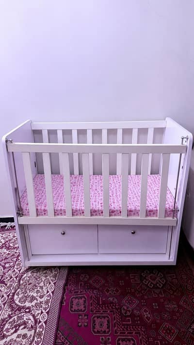wooden baby cot
