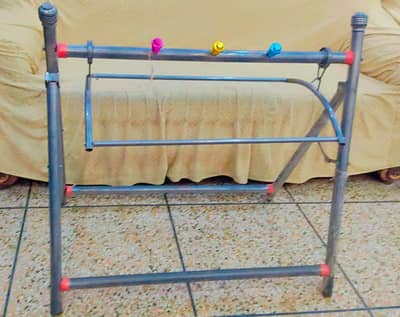 Baby steel swing cot. . 100%ok