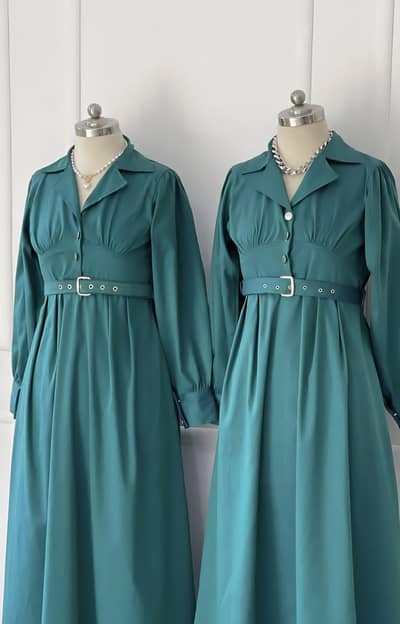 Celeste - Turqoise Button-Down Dress
