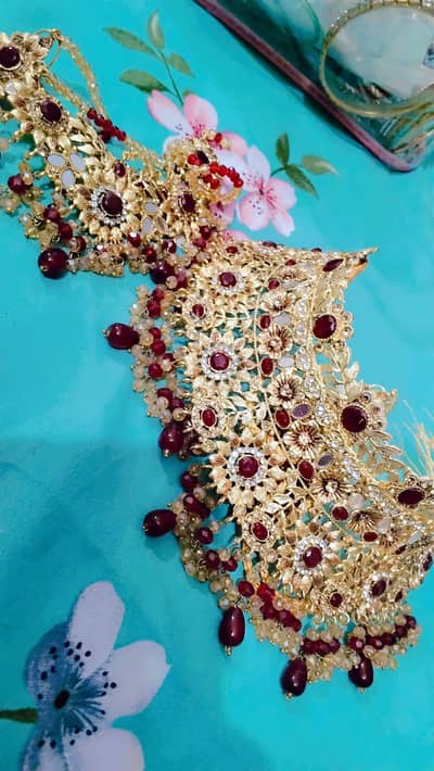 Bridal Jewellery Set | Bindiya, Jhumar & Necklace | Heavy Wedding Set