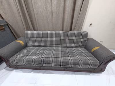 Sofa and iron stand