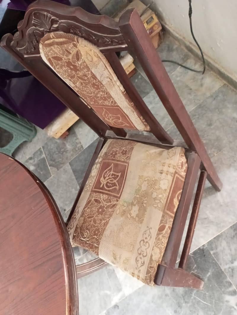Solid Wood 6-Seater Dining Table Set 2