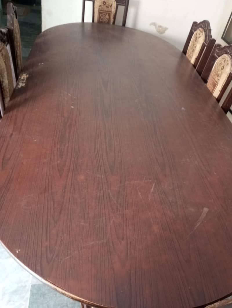Solid Wood 6-Seater Dining Table Set 4