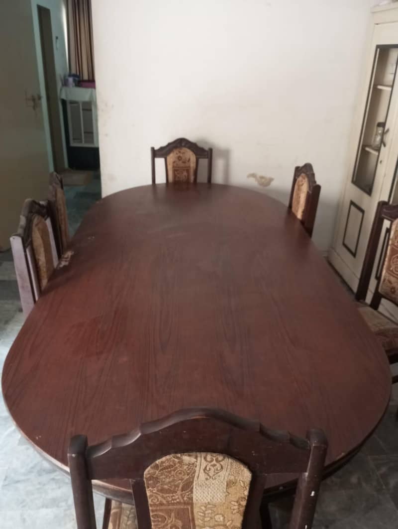 Solid Wood 6-Seater Dining Table Set 5