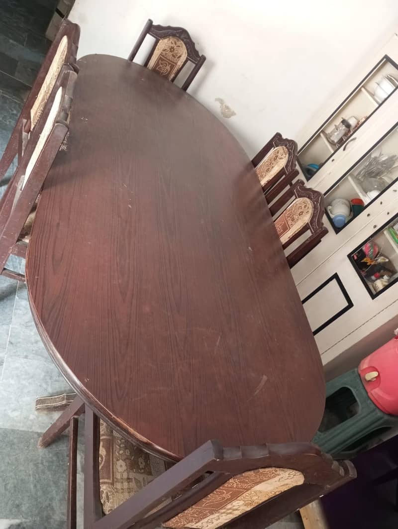 Solid Wood 6-Seater Dining Table Set 9