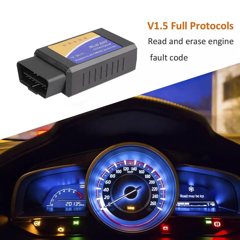 Wifi ELM327 Car Scanner Code Reader V1.5 Diagnostic Tool Android IOS 11