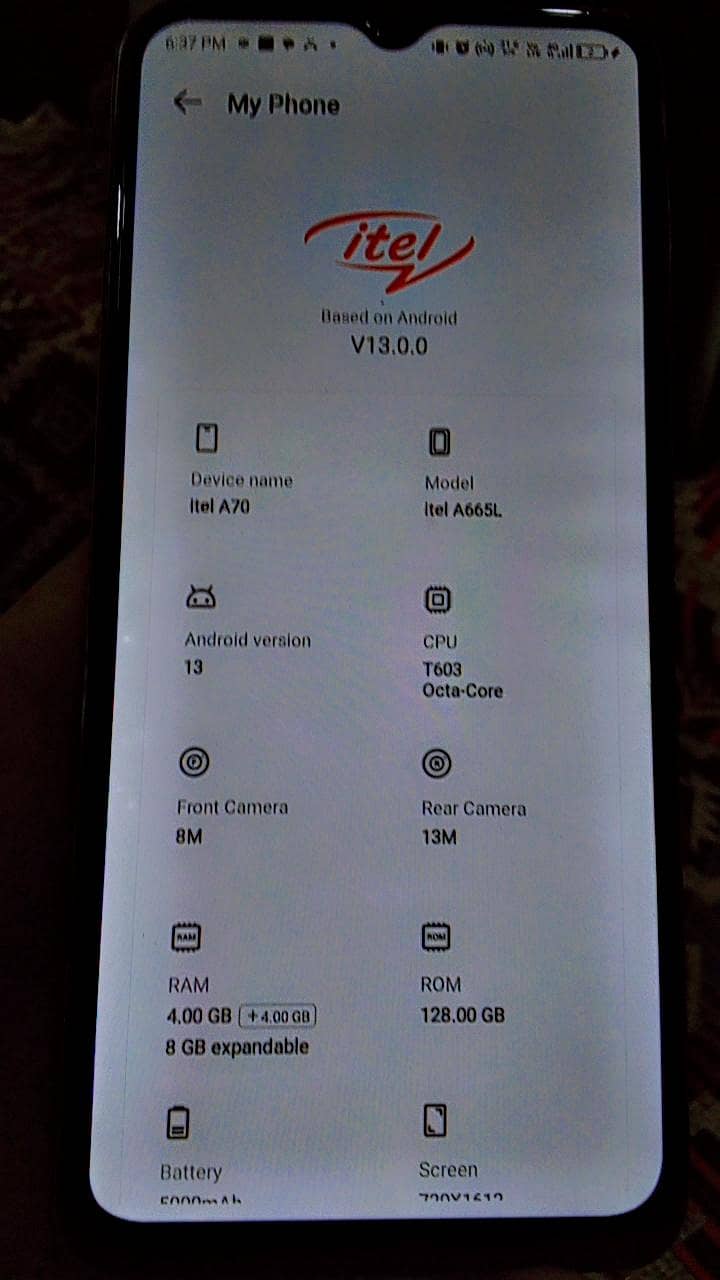 Itel A70 1