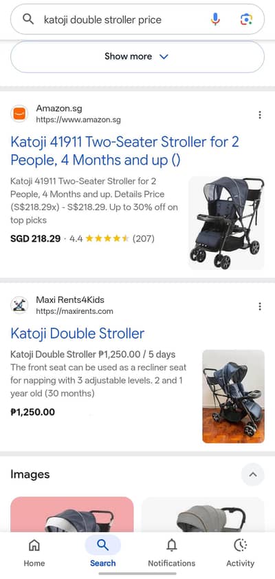 Double Baby stroller for sell