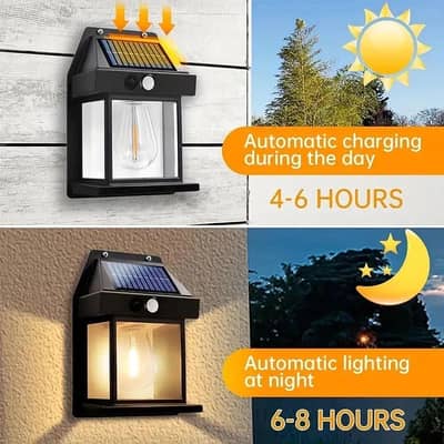 Solar Sensor Motion Bulb Light for Garden & Camping