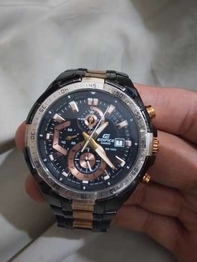 Casio Edifice Chronograph Watch - Stylish Two-Tone Steel