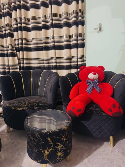 Slightly use fresh coffee chair sofa set
