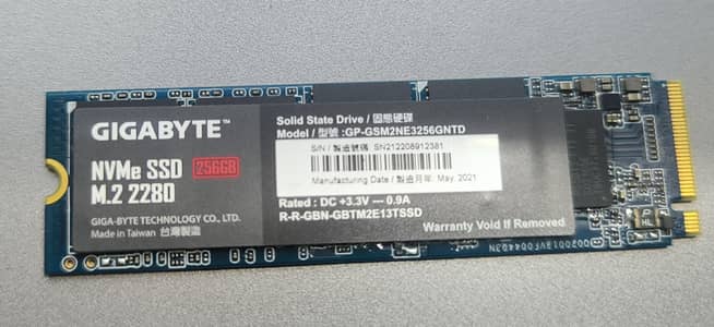 SSD N2 NVME 256gb gigabyte