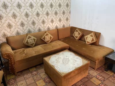 L SHAPED SOFA SET WITH CHAIRS