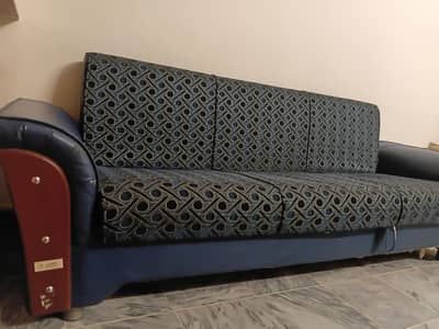 sofa come bed dark blue color