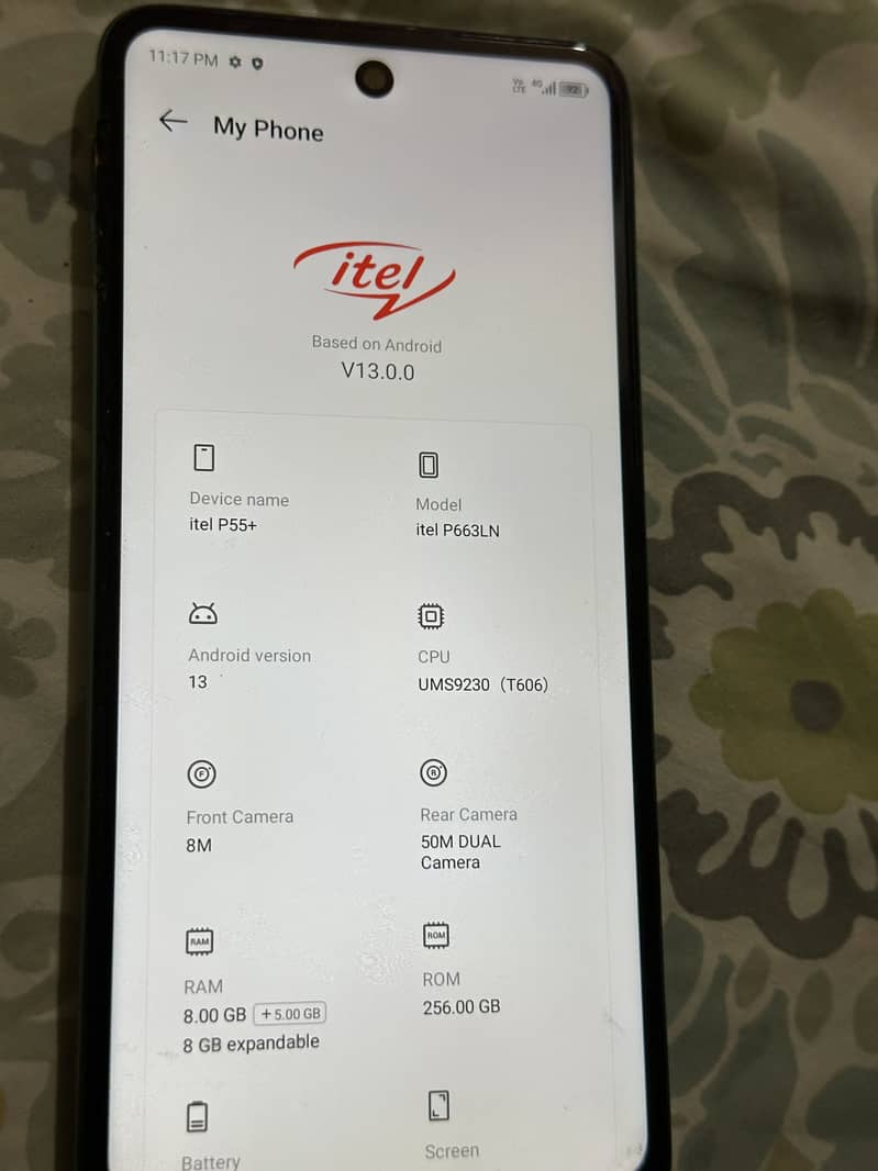 Itel P55 Plus 0