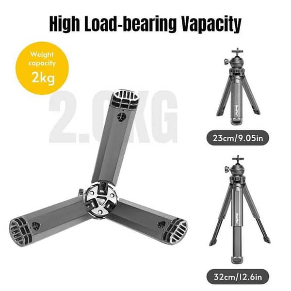 R1S 3-in-1 Bluetooth Selfie Stick with Tripod & Flash Light | Foldable Extendable Selfie Rod with Wireless Remote for Android, iPhone & Action Cameras