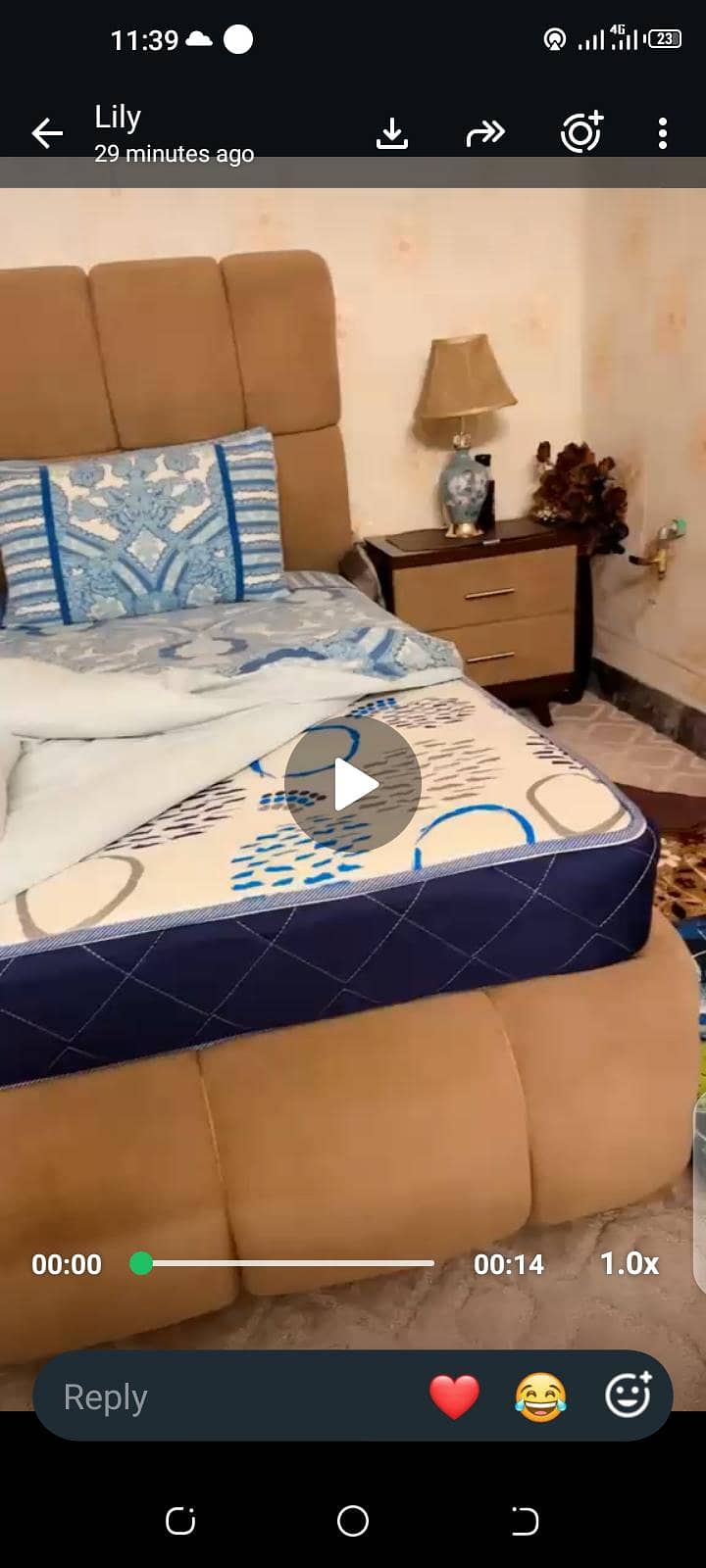 double bed with side table and sofa 3