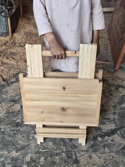 wooden folding table