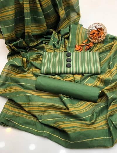 Green Printed Lawn Suit 2.5 Gazz Unstitched for Women