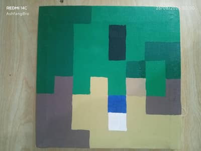 Minecraft Painting aesthetic (zombified Steve)