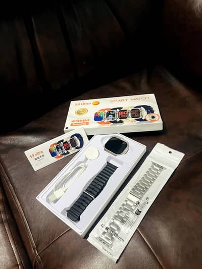S9 ultra smart watch 49MM - 2 straps - Brand New - Charger