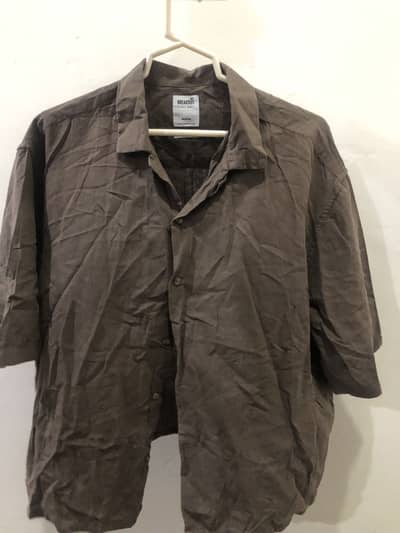 Breakout brown boxy fit shirt 03170770510 size Medium