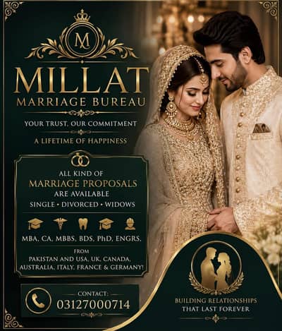 Marriage Bureau/Abroad/Proposals/Online Rishta/Match Maker/shadi