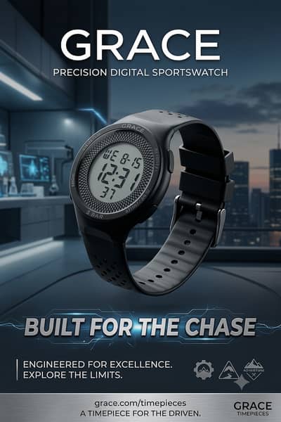 "Grace Waterproof Watch – Stylish & Premium Look ⌚