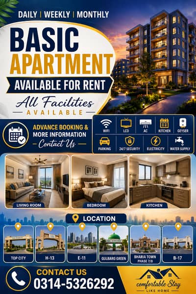 G15 markaz Studio unfinished finished 2 bed finished unfinished flat available for rent sale