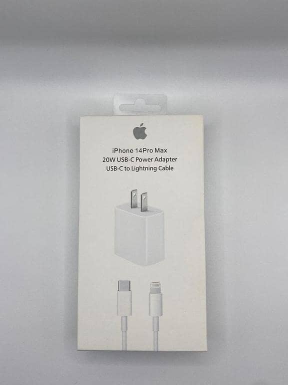 Genuine Apple iPhone 15 Pro Max 20watt USB-C Fast Charger Adapter & Original USB-C to C Data Sync Cable | Authentic Power Delivery (PD) Wall Plug & Charging Cord