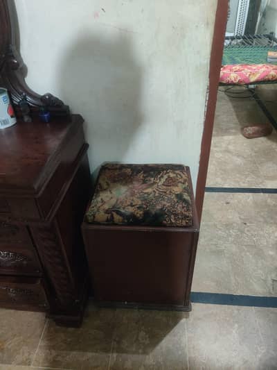 Dressing Table with Wooden Cousion stool