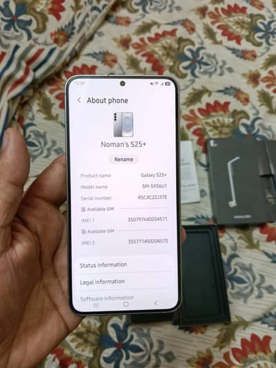 Samsung Mobile S25 Plus 12/256 Sliver color