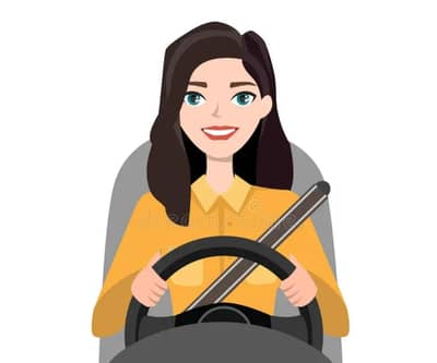 female car/Jeep driver required. . license holder. .