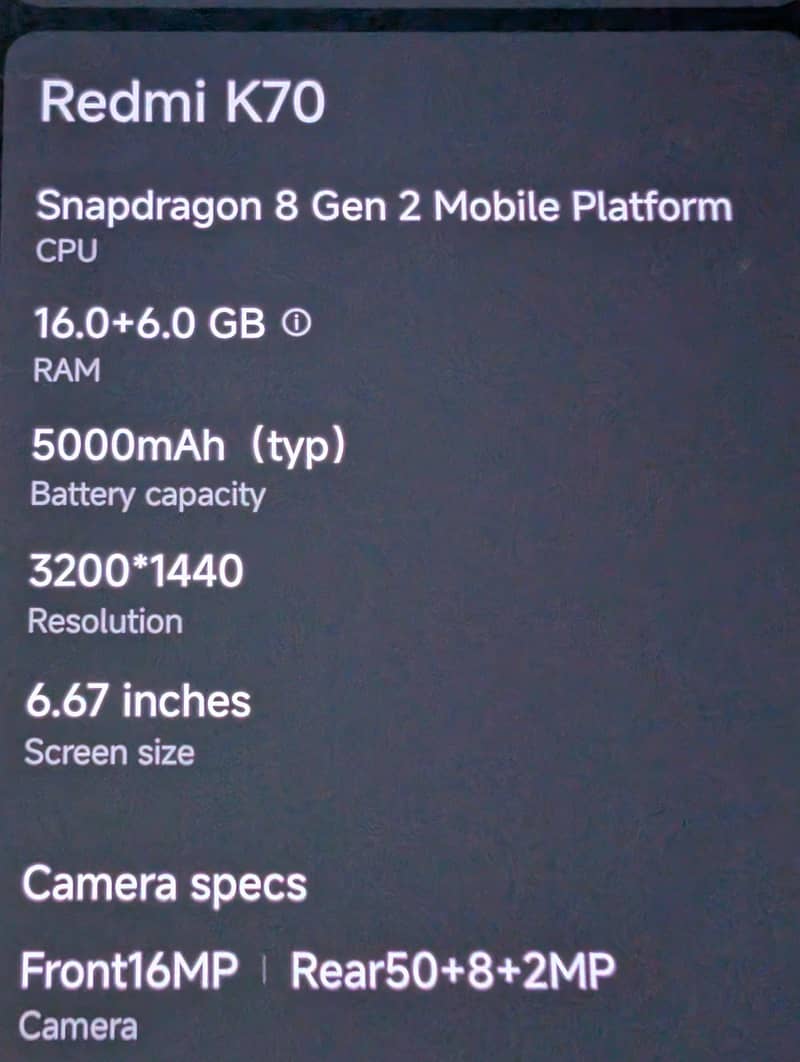 Redmi K70 7