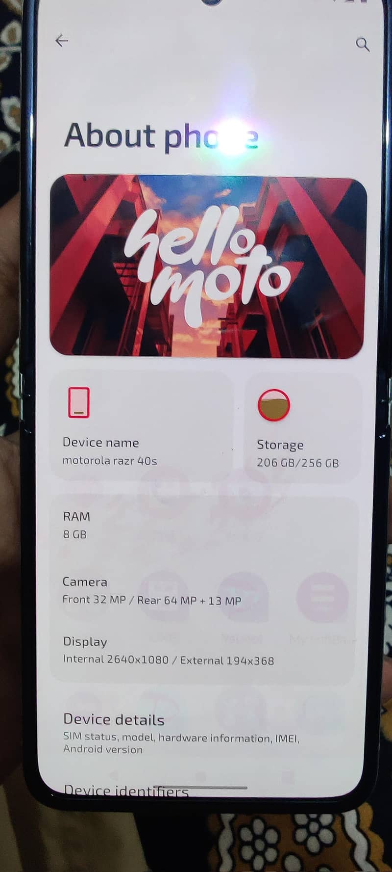 Motorola razer 40s 8/256GB 4